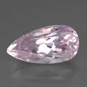 Kunzita rosa natural de 6,63 ct, en forma de pera, VVS-VS