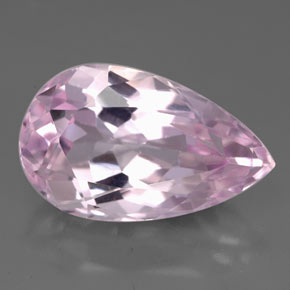 Kunzita rosa natural de 8,82 ct, en forma de pera, VS
