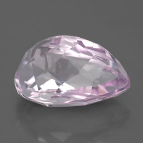 Kunzita rosa natural de 6,57 ct, en forma de pera, VS