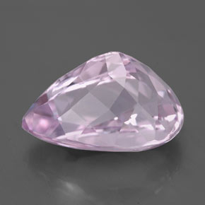 Kunzita rosa natural de 7,11 ct, en forma de pera, VVS-VS