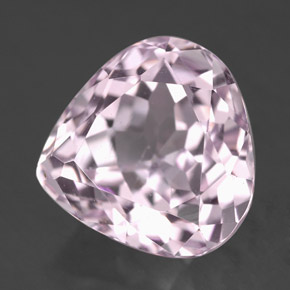 Kunzita rosa natural de 9,72 ct, en forma de pera, VS