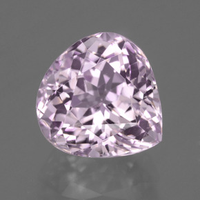 Kunzita Rosado claro natural de 5.74 ct, En forma de pera, VVS-VS