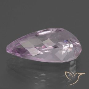 Kunzita Rosado púrpura natural de 7.89 ct, En forma de pera, VS-SI