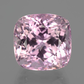 Kunzita rosa natural de 16,00 ct, corte cojín, VVS-VS