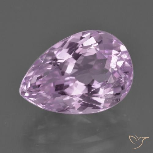 8.55ct Natural Púrpura claro medio Kunzita, En forma de pera, VS