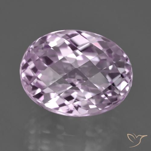 Kunzita Púrpura muy claro natural de 12.85 ct, Ovalada, VS