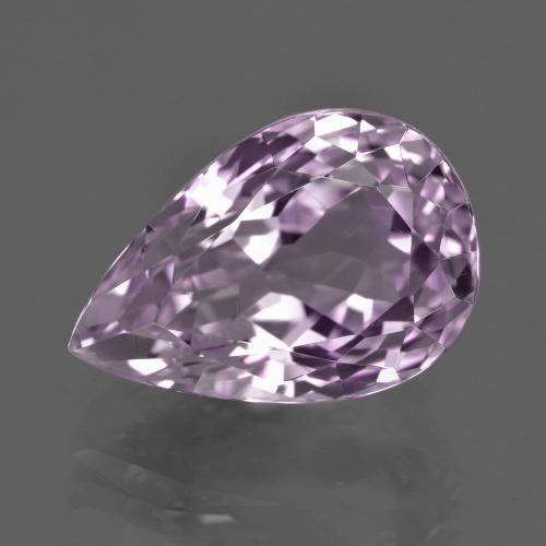 Kunzita violeta natural de 13,59 ct, en forma de pera, VVS