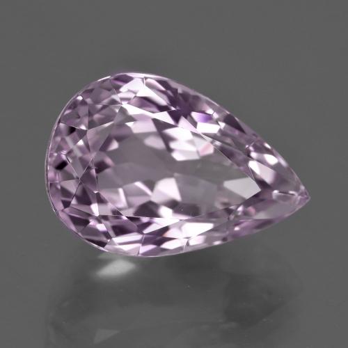 Kunzita violeta natural de 13,59 ct, en forma de pera, VVS