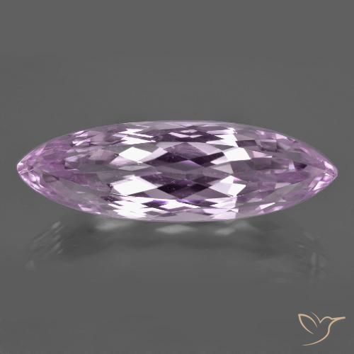 24.38ct Natural Violeta rosáceo muy claro Kunzita, Marquesa, VVS-VS