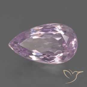 Kunzita Rosado púrpura real natural de 7.34 ct, En forma de pera, VVS