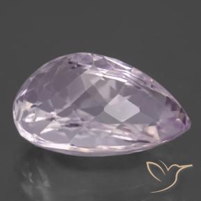 Kunzita Rosado cereza claro natural de 15.88 ct, En forma de pera, VVS-VS