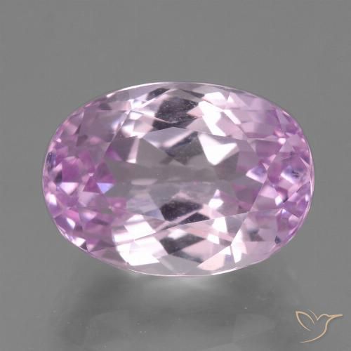 7.57ct Natural Rosado medio Kunzita, Ovalada, VVS