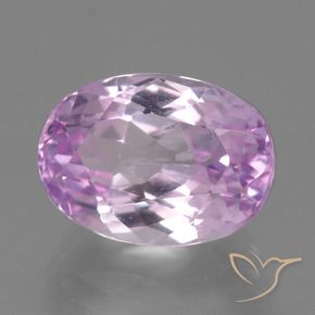 Kunzita Rosado medio natural de 7.57 ct, Ovalada, VVS