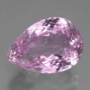 Kunzita rosa natural de 18,24 ct, en forma de pera, VVS