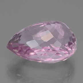 Kunzita rosa natural de 18,24 ct, en forma de pera, VVS