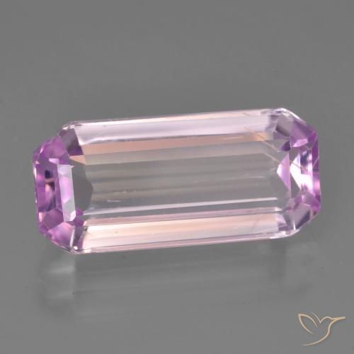 5.87ct Natural Púrpura rosado Kunzita, corte esmeralda, VS