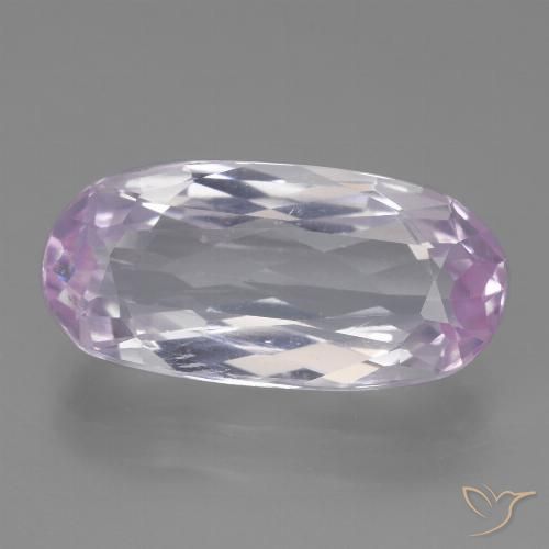 8.11ct Natural Rosado muy claro Kunzita, Ovalada, VS