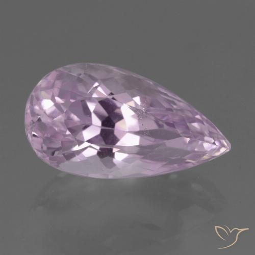 9.99ct Natural Rosado púrpura claro Kunzita, En forma de pera, VS