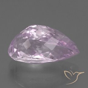 Kunzita Rosado púrpura claro natural de 9.99 ct, En forma de pera, VS