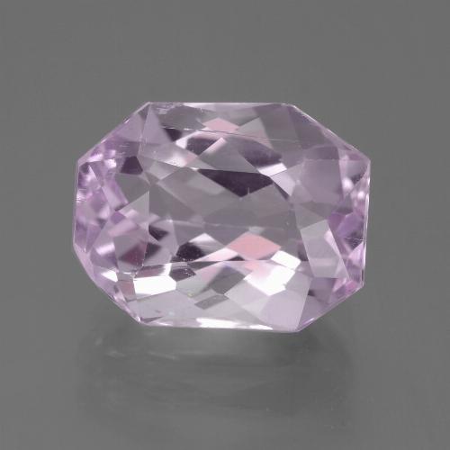 Kunzita púrpura natural de 10,20 ct, corte esmeralda, VS