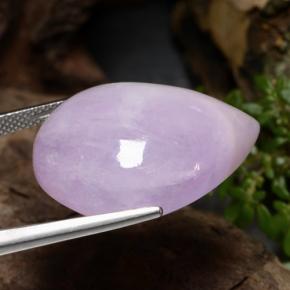 Kunzita rosa natural de 36,34 ct, en forma de pera, translúcido