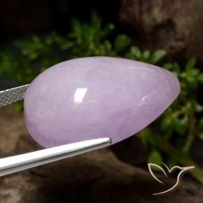 Kunzita Púrpura claro natural de 32.56 ct, En forma de pera, Translúcido