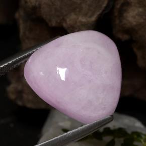 Kunzita rosado púrpura real natural de 17,67 ct, trillón, translúcido