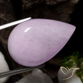 Kunzita Rosado claro medio natural de 26.27 ct, En forma de pera, Translúcido