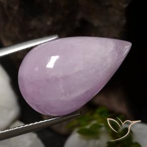 Kunzita Rosado claro medio natural de 18.29 ct, En forma de pera, Translúcido