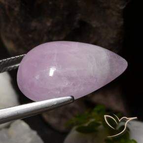 Kunzita Rosado claro medio natural de 18.29 ct, En forma de pera, Translúcido