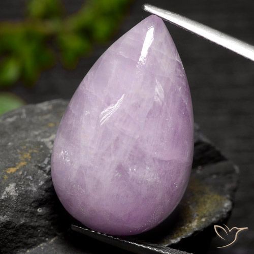 38.77ct Natural Violeta-rojizo claro Kunzita, En forma de pera, Translúcido