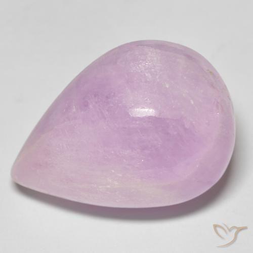 Kunzita Rosado púrpura natural de 35.03 ct, En forma de pera, Translúcido