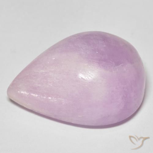 Kunzita Rosado púrpura natural de 35.03 ct, En forma de pera, Translúcido