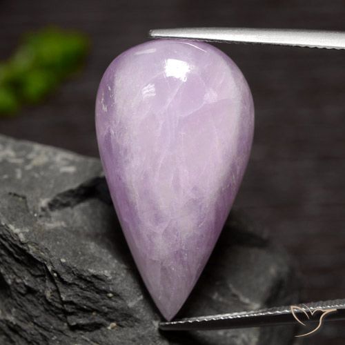25.26ct Natural Violeta claro Kunzita, En forma de pera, Translúcido