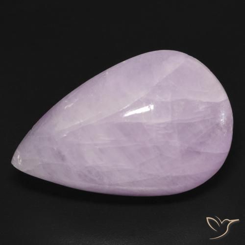 Kunzita Violeta claro natural de 23.79 ct, En forma de pera, Translúcido