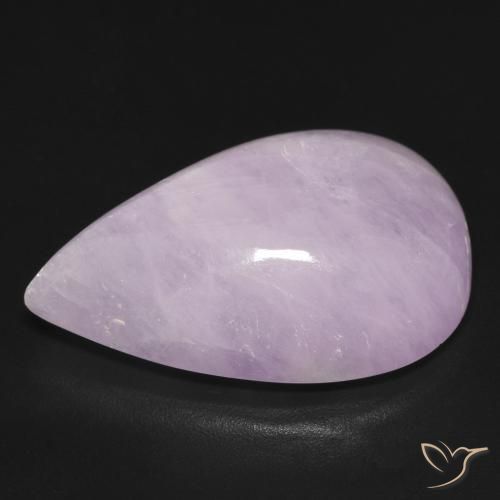 Kunzita Violeta claro natural de 23.79 ct, En forma de pera, Translúcido