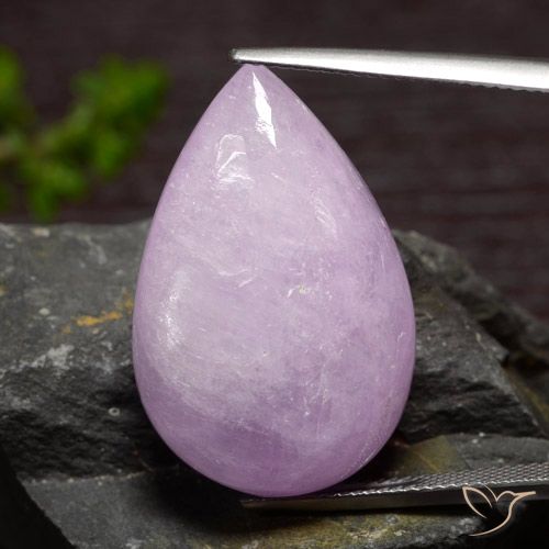 35.01ct Natural Violeta claro Kunzita, En forma de pera, Translúcido