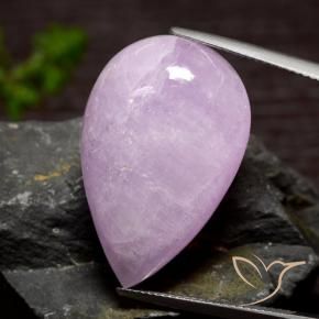 Kunzita Violeta claro natural de 35.01 ct, En forma de pera, Translúcido