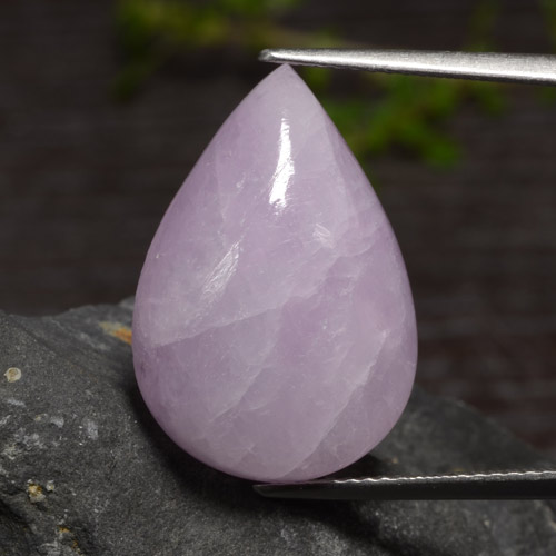Kunzita violeta natural de 18,18 ct, en forma de pera, translúcido
