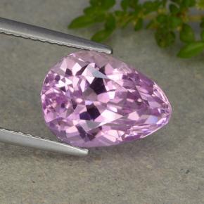 Kunzita rosa natural de 6,49 ct, en forma de pera, VVS-VS