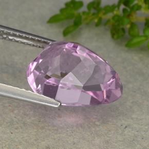 Kunzita rosa natural de 6,49 ct, en forma de pera, VVS-VS