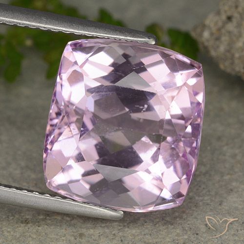 11.22ct Natural Púrpura-violeta rosáceo claro Kunzita, Forma Cojín, VS