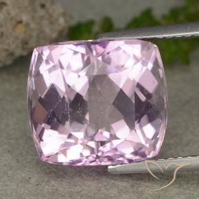 Kunzita Púrpura-violeta rosáceo claro natural de 11.22 ct, Forma Cojín, VS