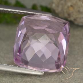 Kunzita Púrpura-violeta rosáceo claro natural de 11.22 ct, Forma Cojín, VS