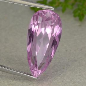 Kunzita Rosado púrpura real muy claro natural de 11.23 ct, En forma de pera, VS