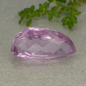 Kunzita Rosado púrpura real muy claro natural de 11.23 ct, En forma de pera, VS