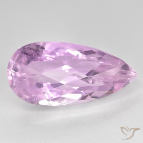 12.04ct Natural Rosado muy claro Kunzita, En forma de pera, VS