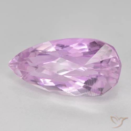 Kunzita Rosado muy claro natural de 12.04 ct, En forma de pera, VS