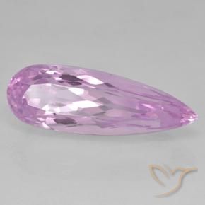 Kunzita Púrpura-violeta rosáceo claro natural de 19.57 ct, En forma de pera, VVS-VS