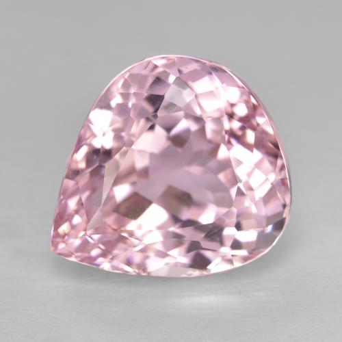 Kunzita rosa natural de 11,08 ct, en forma de pera, VS